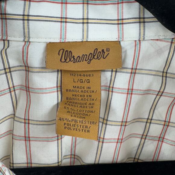 NWT Wrangler 112344663 ESSENTIAL PLAID SHORT SLEEVE SNAP SHIRT - Picture 5 of 6